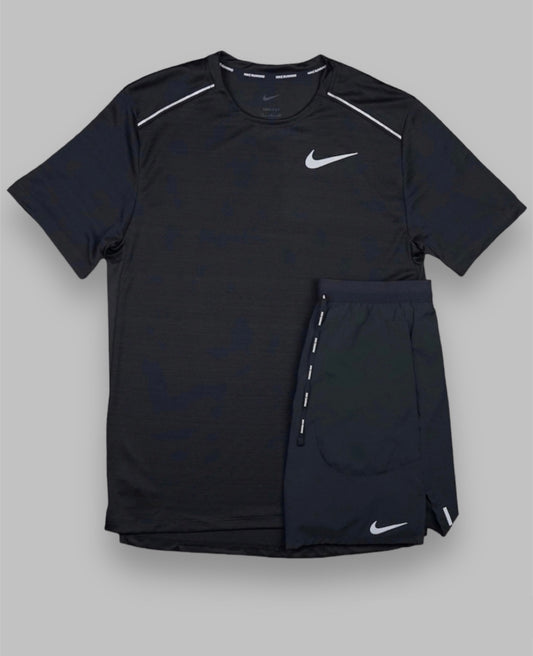 NIKE BLACK MILER 1.0 / NIKE BLACK FLEX SHORTS ‘7’ - FULL SET